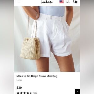 Miles to Go Beige Straw Mini Bag